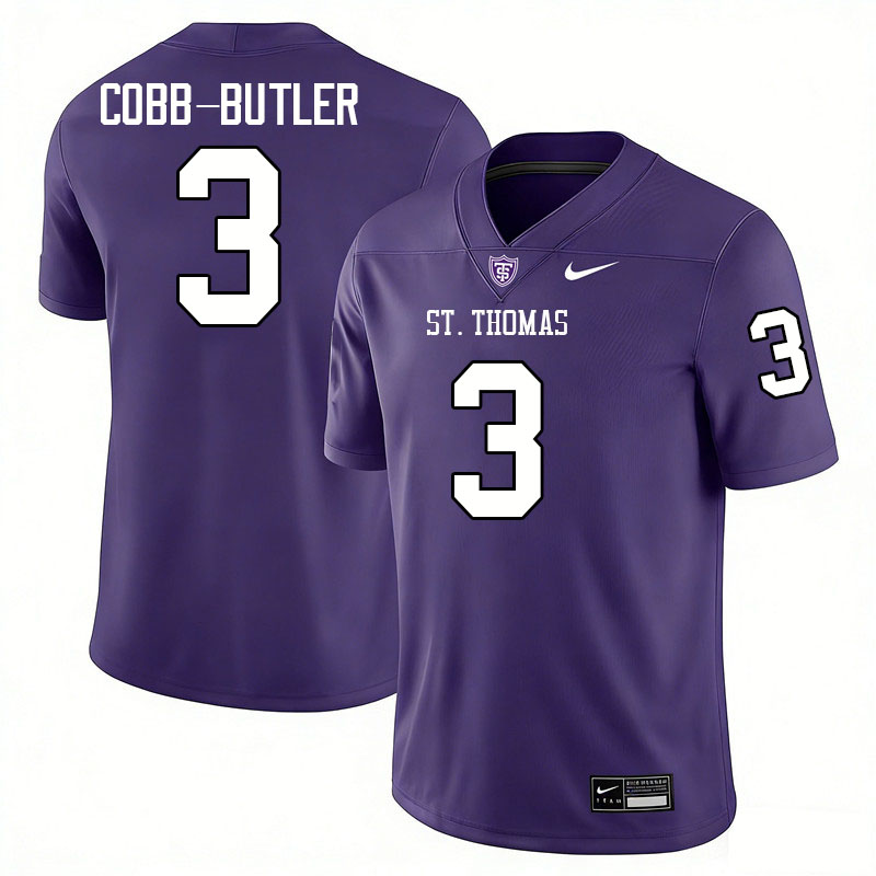 St. Thomas-Minnesota Tommies #3 Quentin Cobb-Butler College Football Jerseys,Uniforms-Purple
